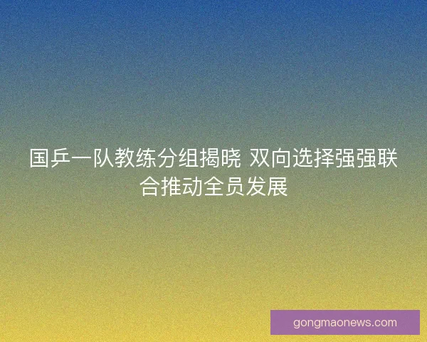 国乒一队教练分组揭晓 双向选择强强联合推动全员发展